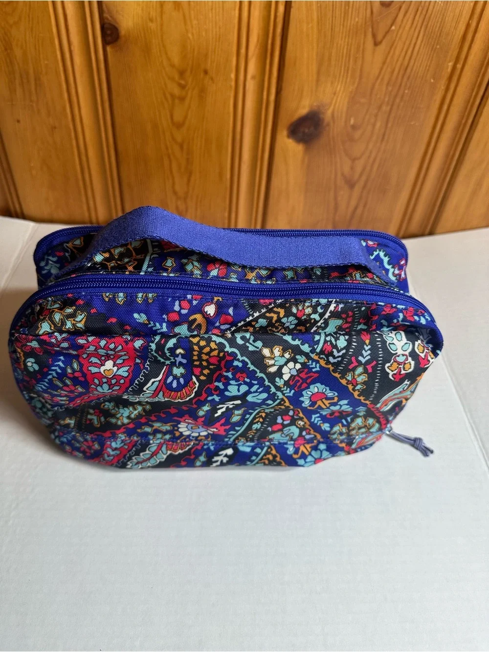 Vera Bradley Navy Multicolor Paisley Cosmetic Bag